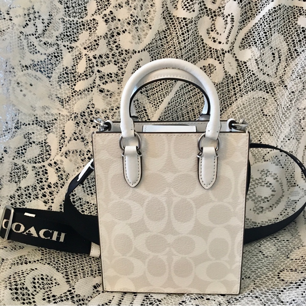 NWT Coach North South Mini Tote In Signature Canvas - Picture 10 of 14